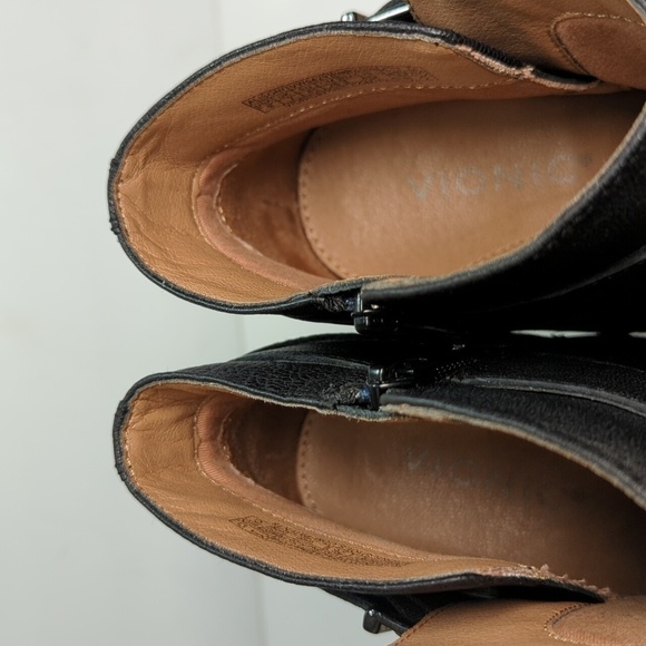 Vionic Alison Black Leather Ankle Bootie boots womans size 9W. EU 41 - Picture 11 of 16